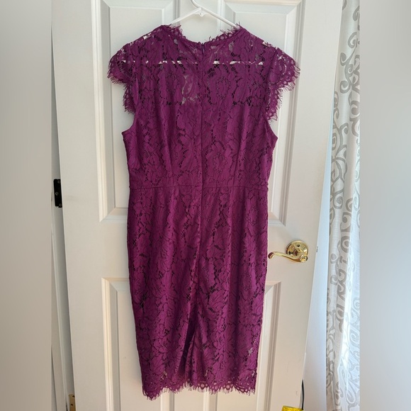 MEROKEETY Magenta Lace Midi Dress – Size M New With Tags - Picture 3 of 4